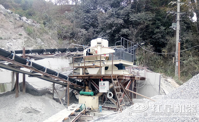 固定式石頭碎沙現(xiàn)場(chǎng)