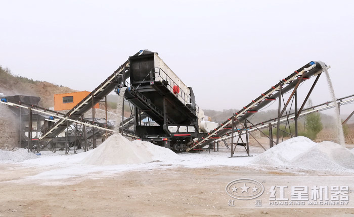 移動(dòng)式碎沙現(xiàn)場(chǎng)