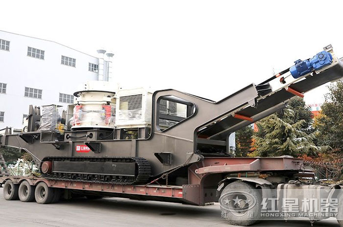 自如行走的移動式磕石子破碎機