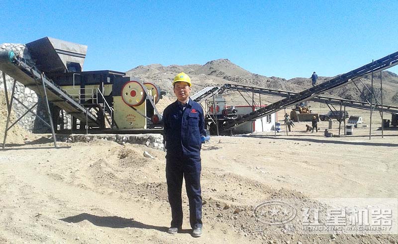 紅星顎式破碎機(jī)生產(chǎn)線現(xiàn)場(chǎng)