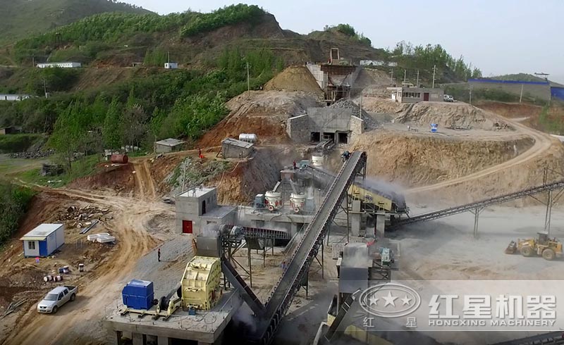 紅星碎石生產(chǎn)線現(xiàn)場