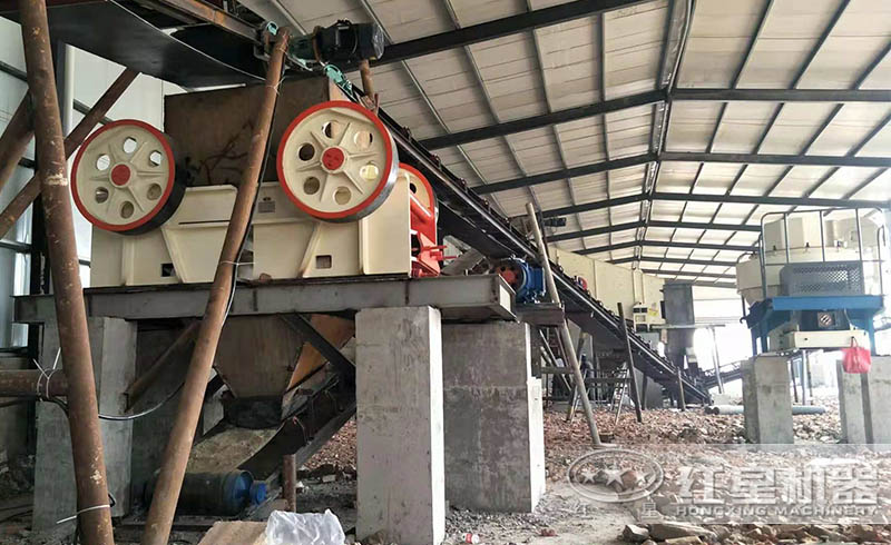 紅星用戶制砂生產(chǎn)線現(xiàn)場(chǎng)