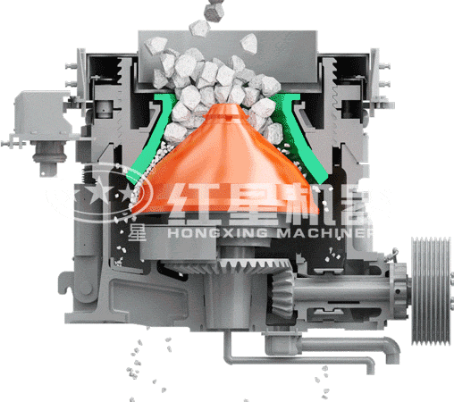 多缸液壓圓錐破碎機(jī)工作原理