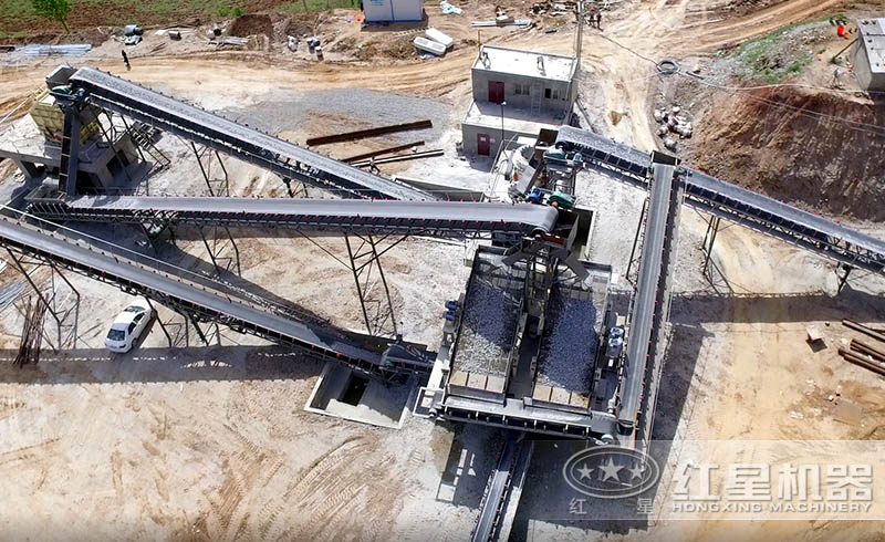 河北石子粉砂生產線現(xiàn)場