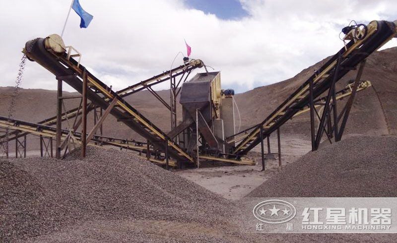 紅星用戶反擊式破碎機(jī)生產(chǎn)線現(xiàn)場(chǎng)