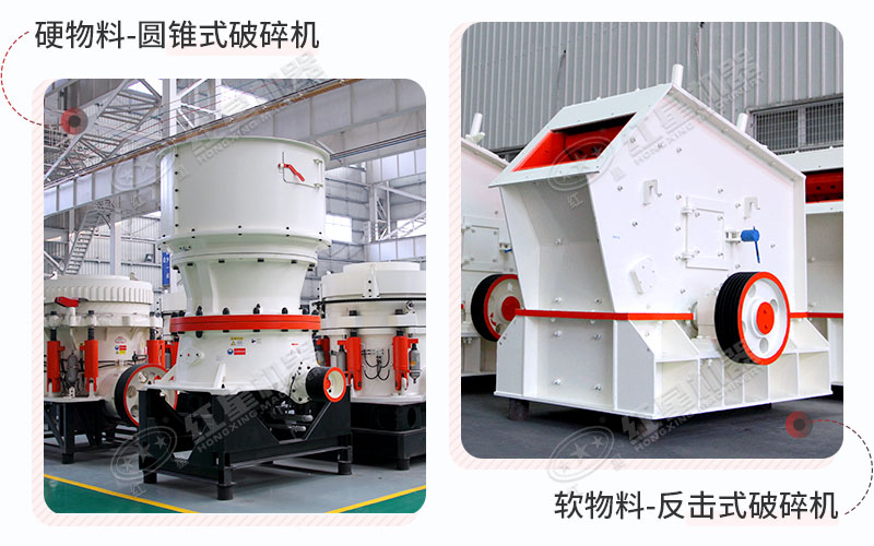 粗碎設(shè)備—反擊式破碎機(jī)、圓錐式破碎機(jī)