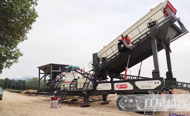 紅星河卵石移動式制砂機