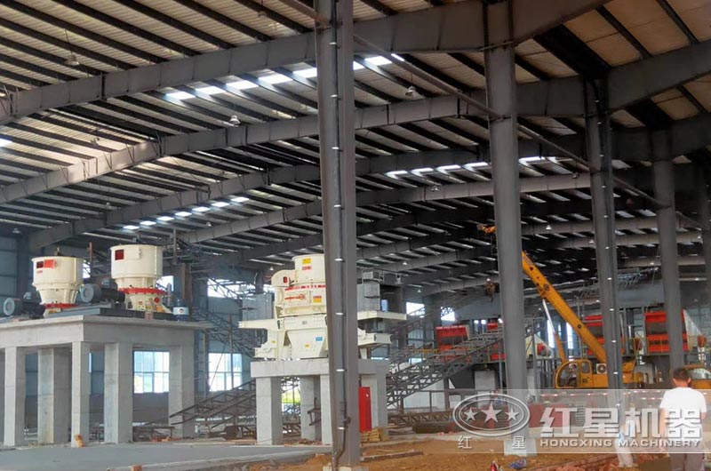 制砂生產(chǎn)現(xiàn)場實拍