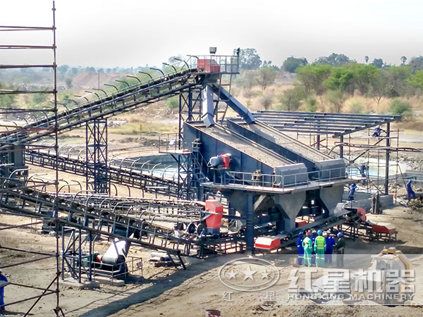 正在工作運作中的輸送機